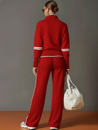 Sport-luxe half-zip co-ord set for women | Zerina