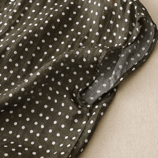 Irena Polka Dot Linen Blouse