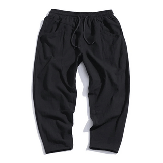 Drake Relaxed Cotton-Linen Drawstring Pants | LS