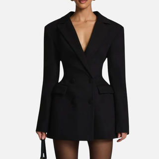 Elegant tailored blazer mini dress for women