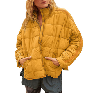 Lightweight compact zip puffer jacket for women | April