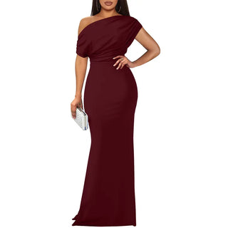 Elegant off-shoulder bodycon evening gown for women | Roselyn