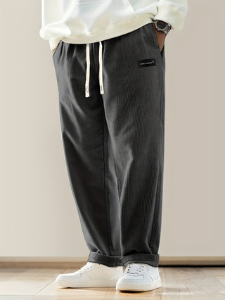 Relaxed drawstring corduroy everyday trousers for men | Ellison