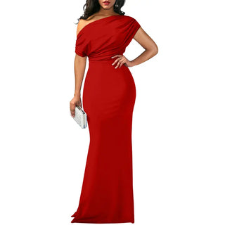 Elegant off-shoulder bodycon evening gown for women | Roselyn
