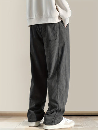 Relaxed drawstring corduroy everyday trousers for men | Ellison