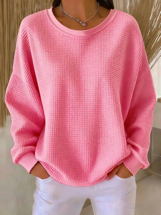 Relaxed textured everyday knit jumper for women | Elora