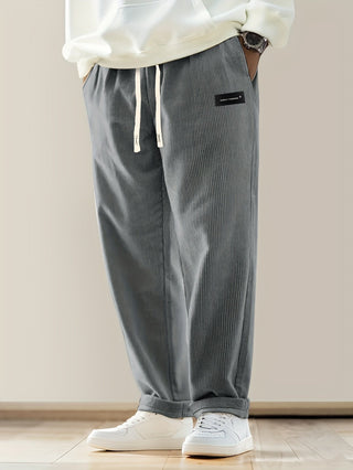 Relaxed drawstring corduroy everyday trousers for men | Ellison