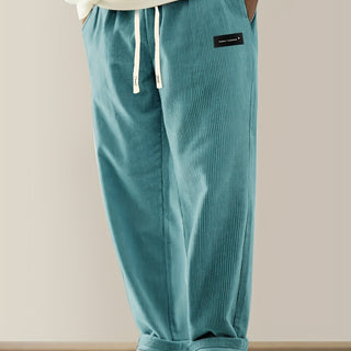 Relaxed drawstring corduroy everyday trousers for men | Ellison