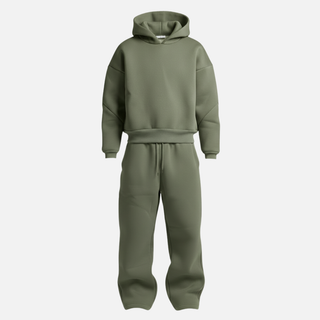 Oversized streetwear hoodie tracksuit set for men