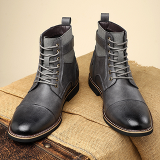 Rugged zip boots with vintage-inspired silhouette for men | Xavier