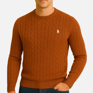 Classic cable-knit pullover everyday jumper for men