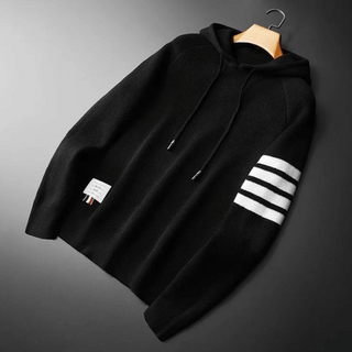 Alessandro Contrast Stripe Hooded Sweater