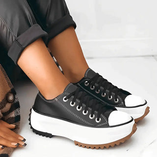 Platform Lace-Up Sneakers – Modern Elevated Silhouette | ChunkyChic