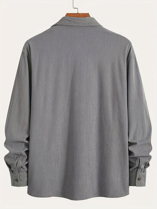 Classic textured cord everyday overshirt for men | Ellison