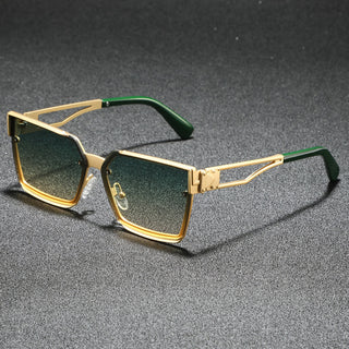 Classic retro half-frame everyday shades for men | Viridian