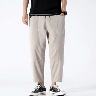 Drake Relaxed Cotton-Linen Drawstring Pants | LS