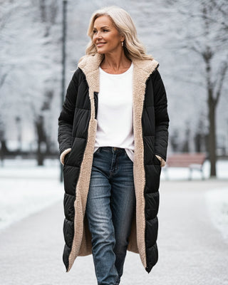 Warm sherpa-lined winter coat for women | Eleanor