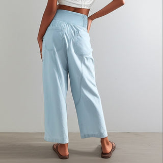 Weekender Wide-Leg Harem Denim Pants