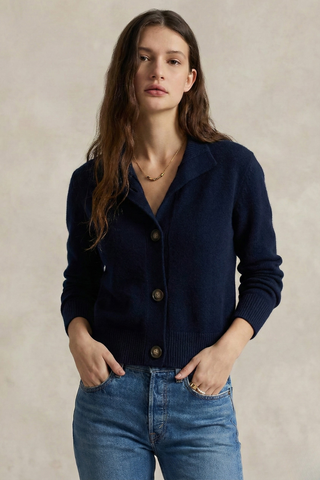Madison Avenue Button-Up Cashmere Blend Cardigan