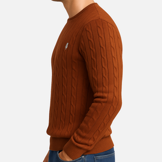 Classic cable-knit pullover everyday jumper for men