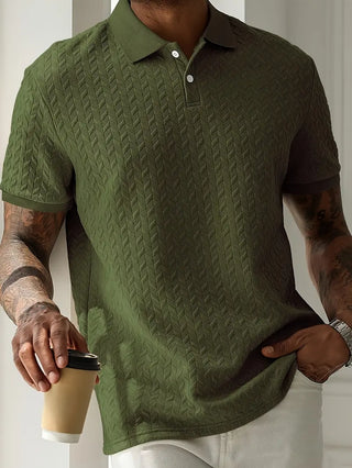 Classic textured everyday polo shirt for men | Ellison