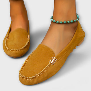 Slip-on moccasin loafers with refined detailing for women | Bianca
