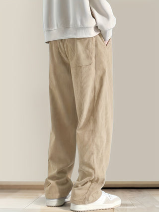 Relaxed drawstring corduroy everyday trousers for men | Ellison