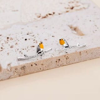 Bird earrings with robin-inspired design for women | Robinelle