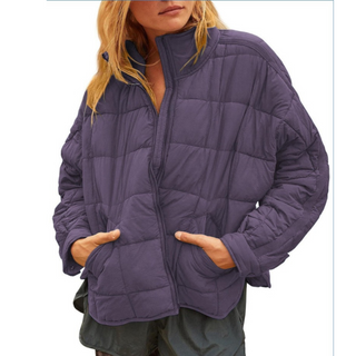 Lightweight compact zip puffer jacket for women | April
