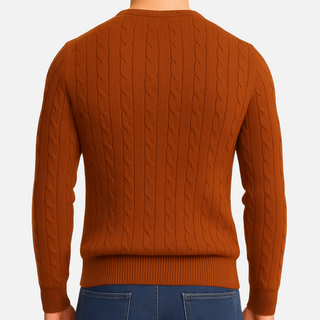 Classic cable-knit pullover everyday jumper for men