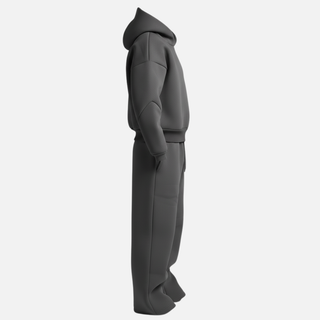 Oversized streetwear hoodie tracksuit set for men