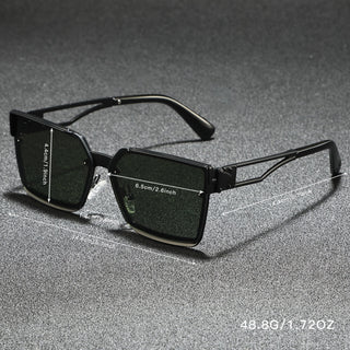 Classic retro half-frame everyday shades for men | Viridian