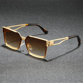 Classic retro half-frame everyday shades for men | Viridian