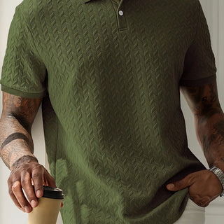 Classic textured everyday polo shirt for men | Ellison
