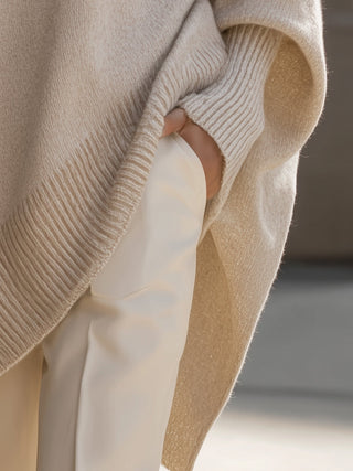 Effortless oversized everyday poncho coat for women | Mandy
