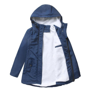 Thick hooded quilted-lining winter coat for women | Amina