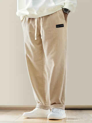 Relaxed drawstring corduroy everyday trousers for men | Ellison