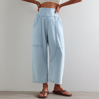 Weekender Wide-Leg Harem Denim Pants