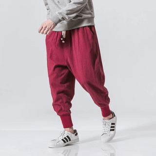 Kezno Drop-Crotch Cotton Blend Pants | LS