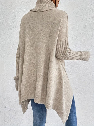 Oversized knit turtleneck everyday jumper for women | Elowen