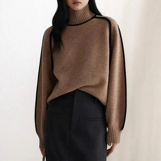 Turtleneck Knit Sweater – Refined Contemporary Silhouette | Alizée