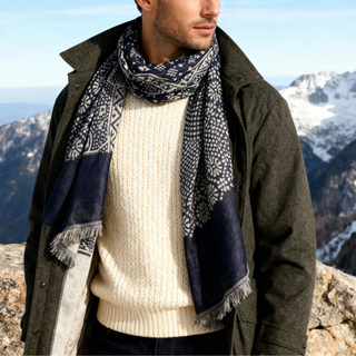 Classic cotton everyday scarf for men | Arnaud Paris