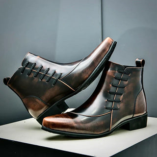 Classic leather everyday dress boots for men | Samuel Thatcher