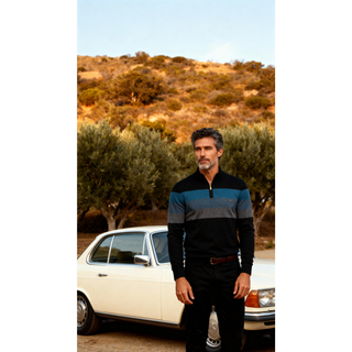 Classic quarter-zip everyday jumper for men | Burk