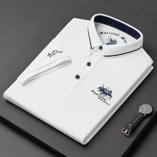 Refined polo shirt with classic button detail for men | Gino