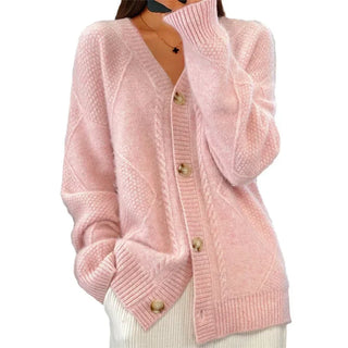 Lena Women’s Cashmere Cardigan – Soft Button-Front Knit with Elegant Long Sleeves