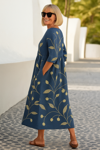 Relaxed midi dress for women | Eliza