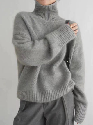 Classic high-collar elegant everyday jumper for women | Isabel