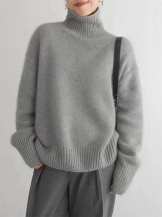 Classic high-collar elegant everyday jumper for women | Isabel