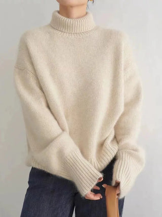 Classic high-collar elegant everyday jumper for women | Isabel